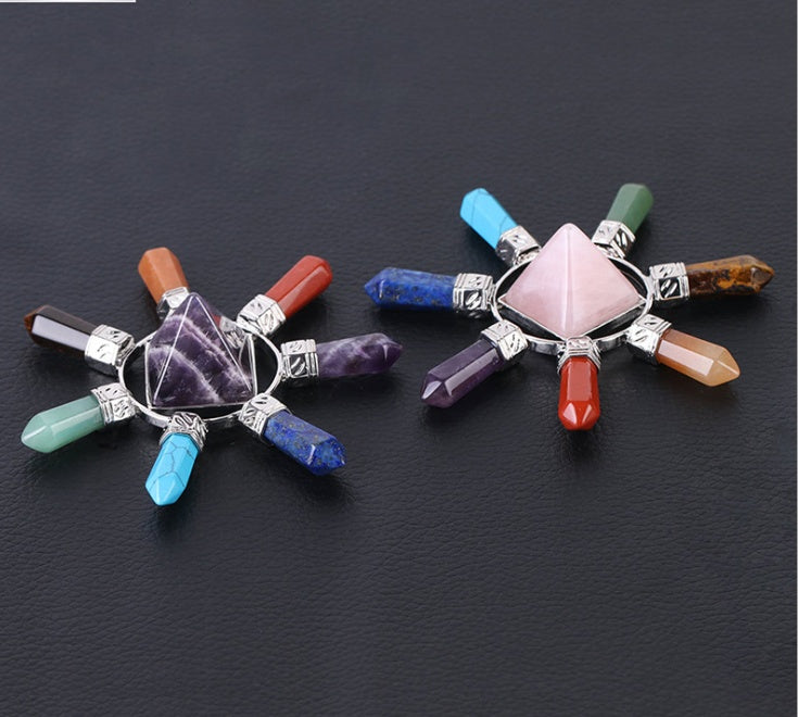 GZ Ice presents Natural crystal semi-precious stone seven chakra jewelry