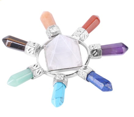 GZ Ice presents Natural crystal semi-precious stone seven chakra jewelry