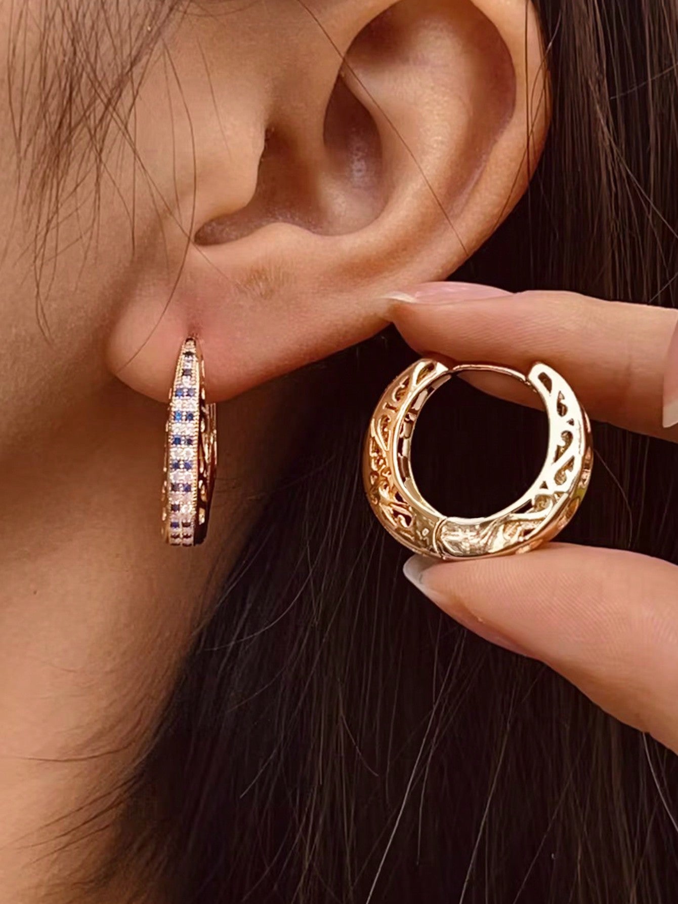 GZ Ice presents elegantly crafted cubic zirconia earrings with your choice of delicately colored and placed stones.
