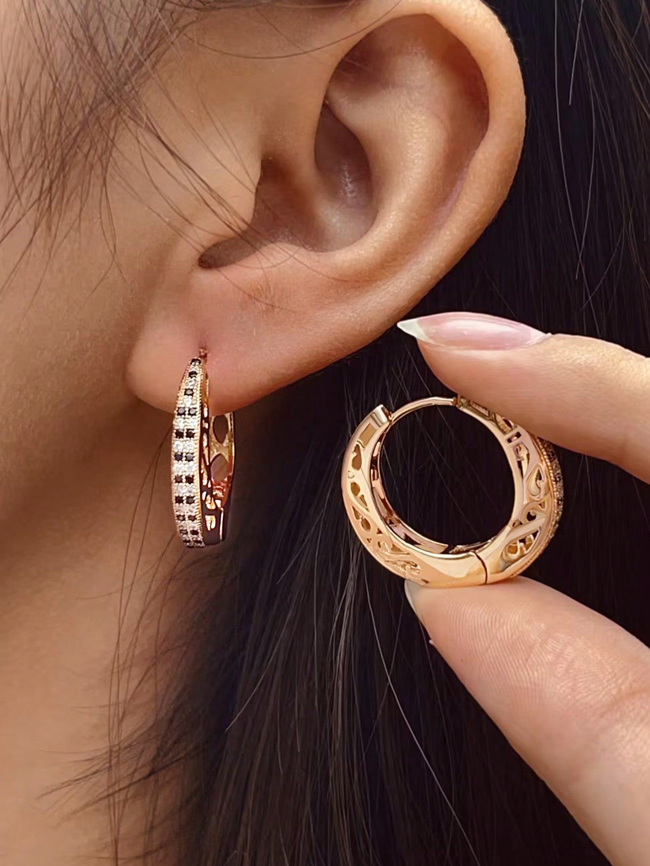 GZ Ice presents elegantly crafted cubic zirconia earrings with your choice of delicately colored and placed stones.