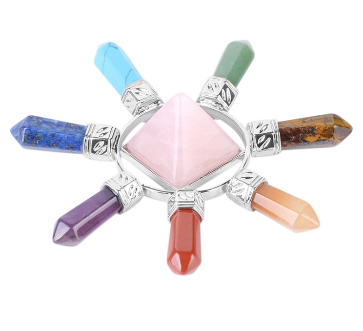 GZ Ice presents Natural crystal semi-precious stone seven chakra jewelry