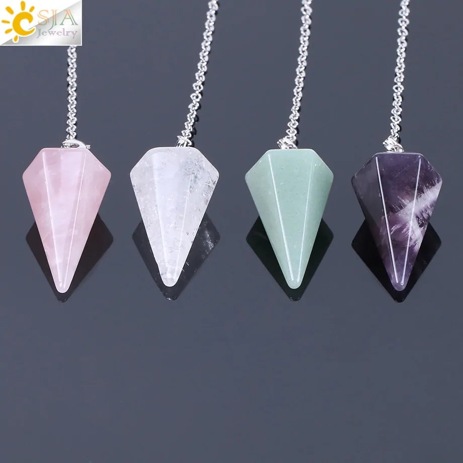 GZ Ice presents Healing Pendulum, Divination Quartz Pendulums
