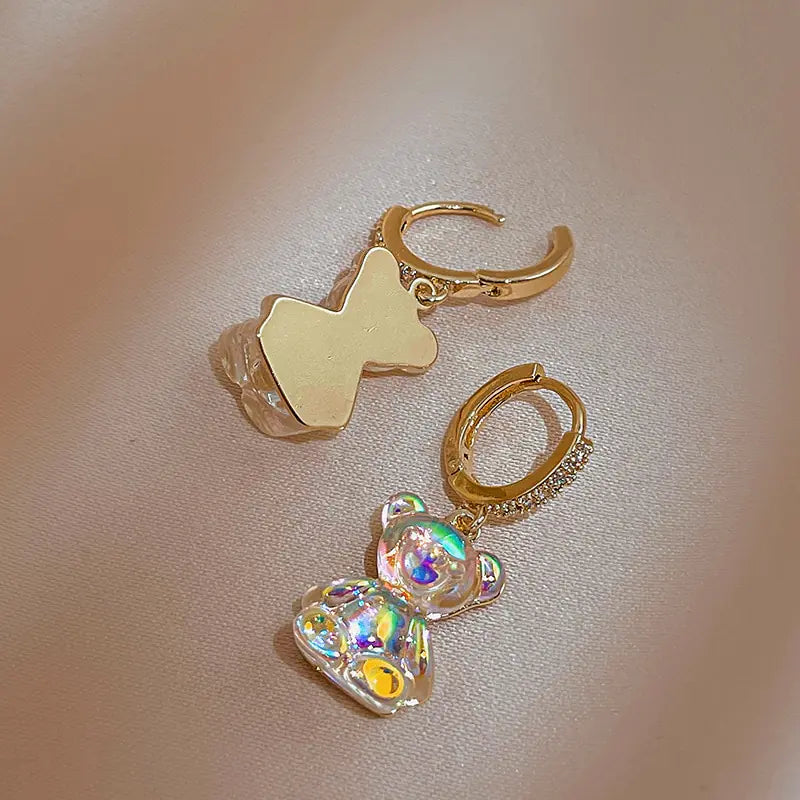 GZ Ice presents Cute Acrylic Gummy Bear Dangle Earrings