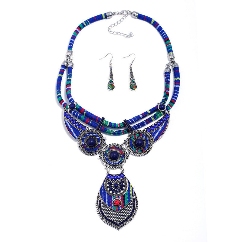 GZ Ice presents these Dazzling Fashion Rich Color Necklace and Earring set