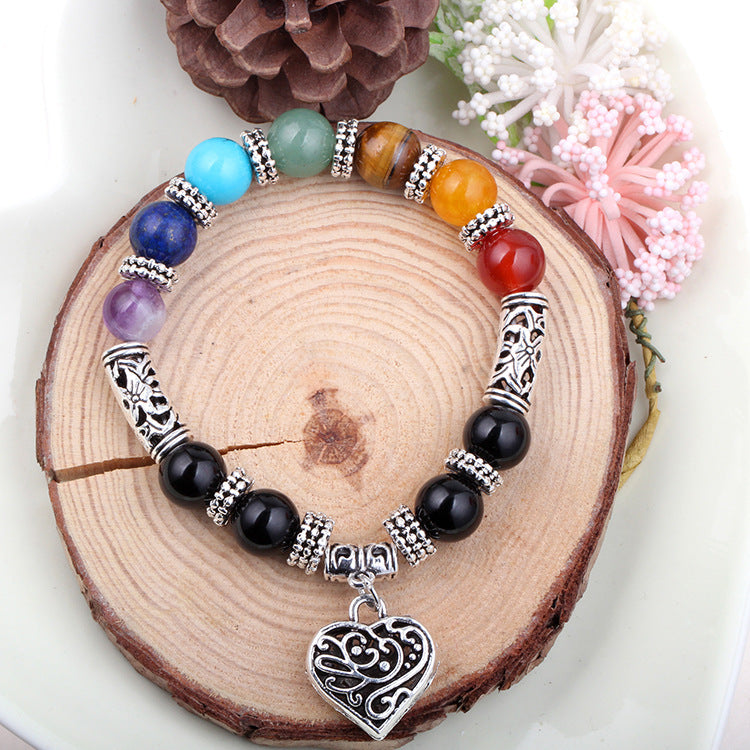 GZ Ice presents Seven Chakra Healing Yoga Energy Bracelet