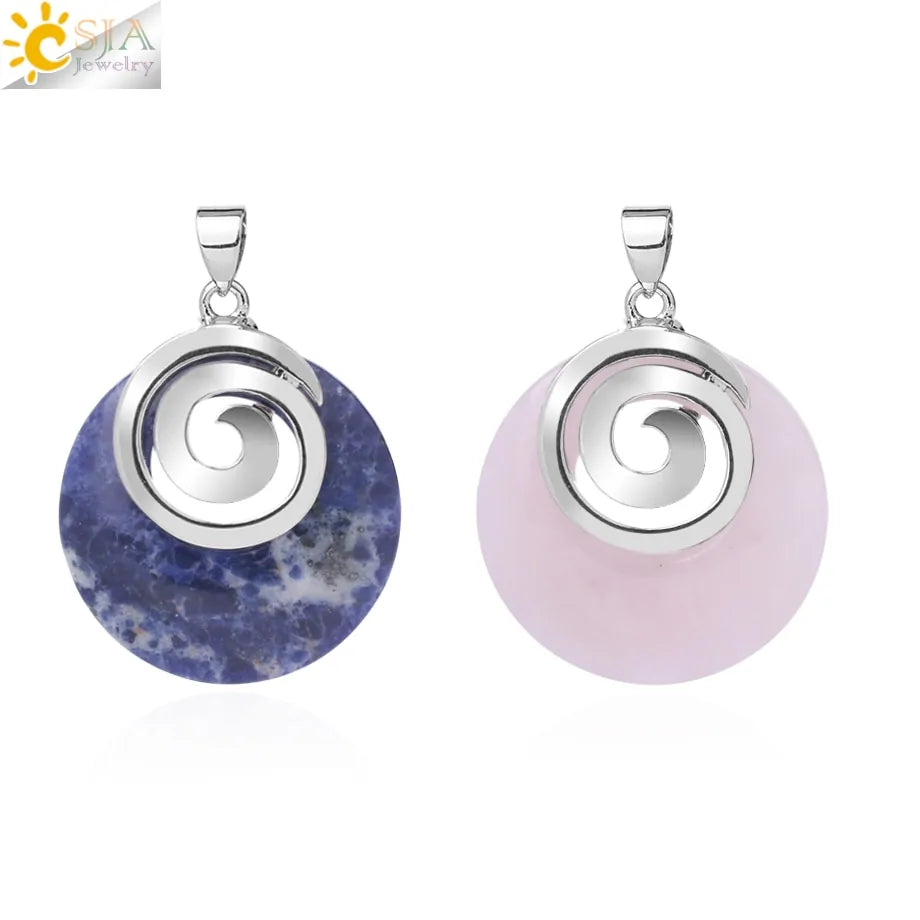 Natural Stone Pendants for Necklaces