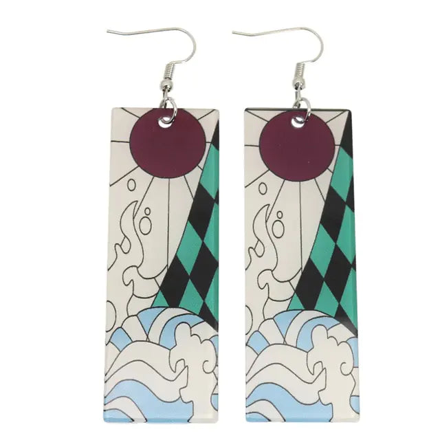 GZ Ice presents Acrylic Tanjiro Ornamental Earrings