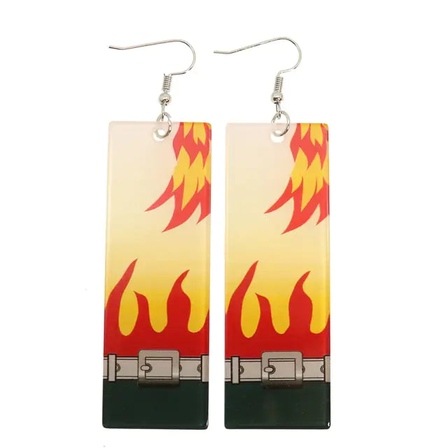 GZ Ice presents Acrylic Tanjiro Ornamental Earrings