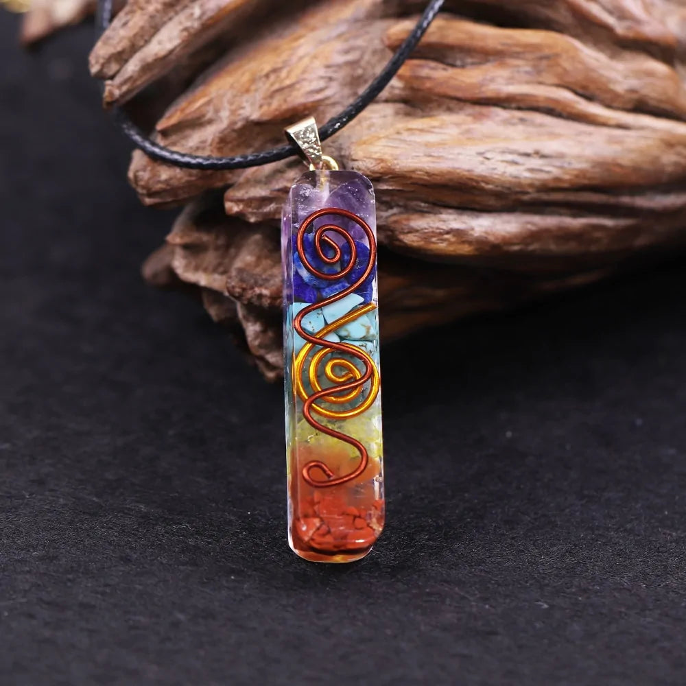 GZ Ice presents Rainbow Chakra Energy Necklace