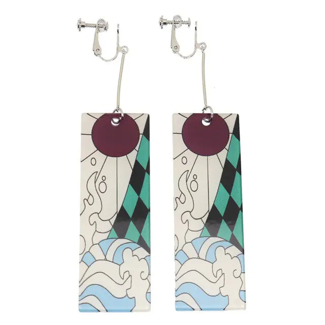 GZ Ice presents Acrylic Tanjiro Ornamental Earrings