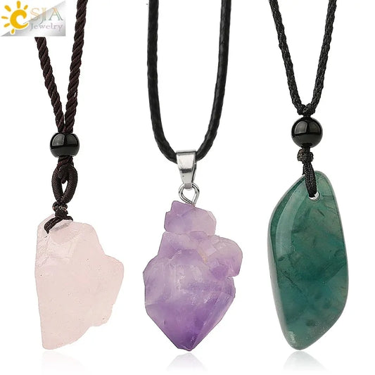 GZ Ice presents Natural Healing Stone Necklace Pendants