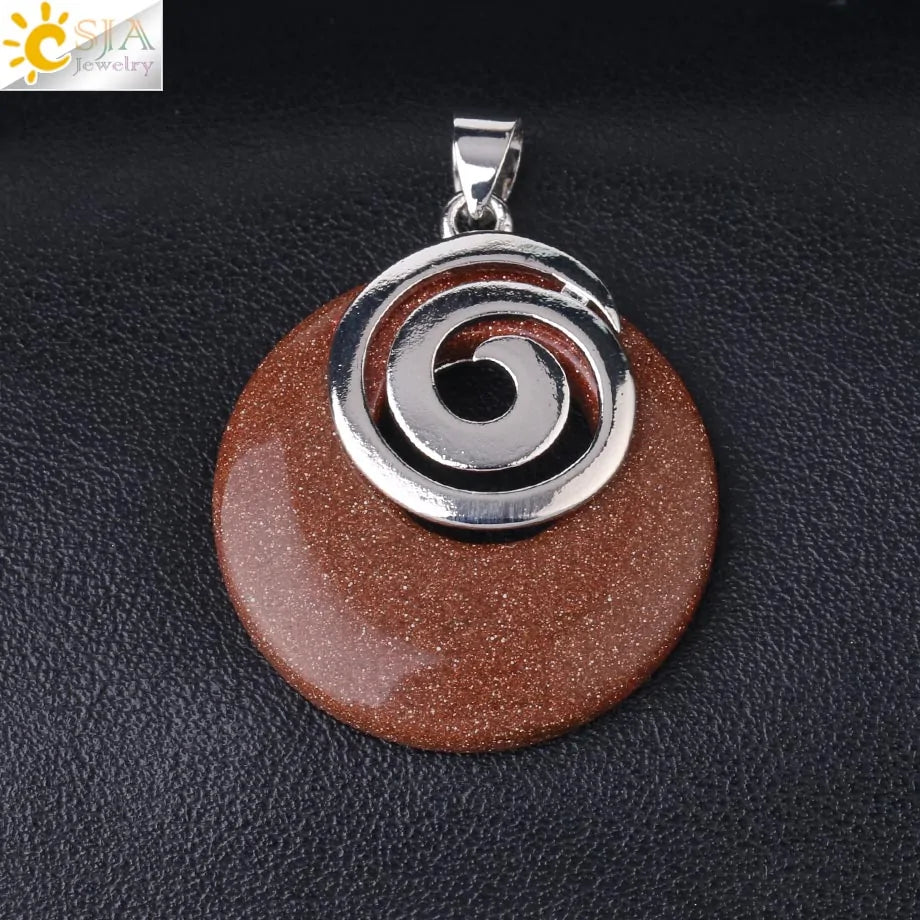 Natural Stone Pendants for Necklaces