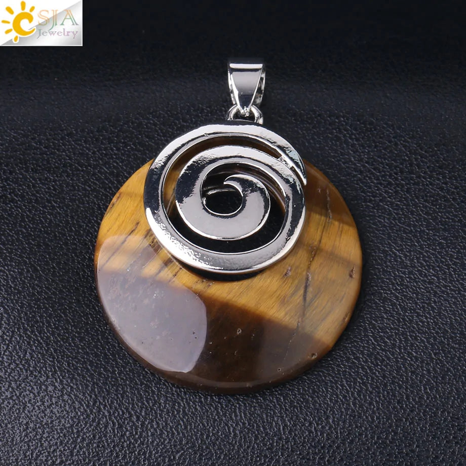 Natural Stone Pendants for Necklaces