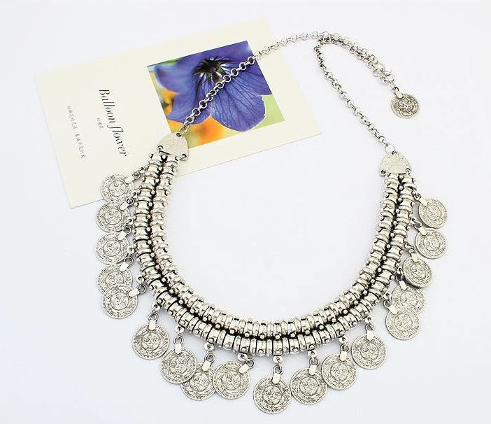 GZ Ice presents this Bohemian Coin Pendant Powerful Women Necklace