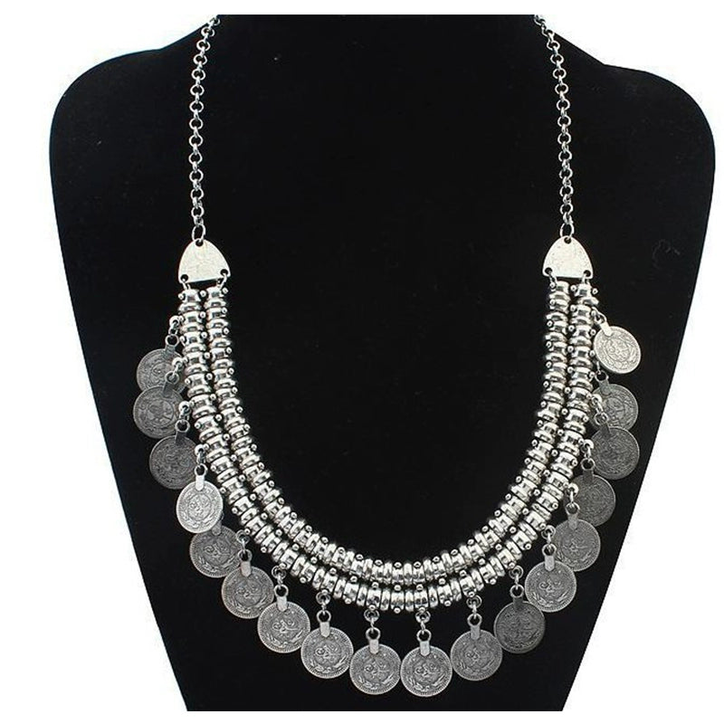 GZ Ice presents this Bohemian Coin Pendant Powerful Women Necklace