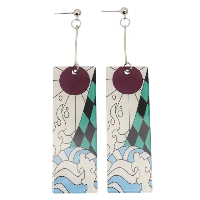 GZ Ice presents Acrylic Tanjiro Ornamental Earrings