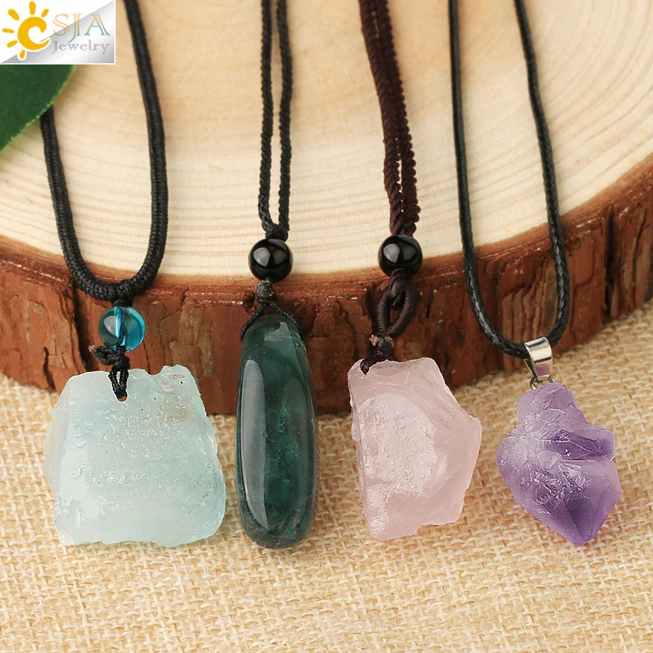 GZ Ice presents Natural Healing Stone Necklace Pendants