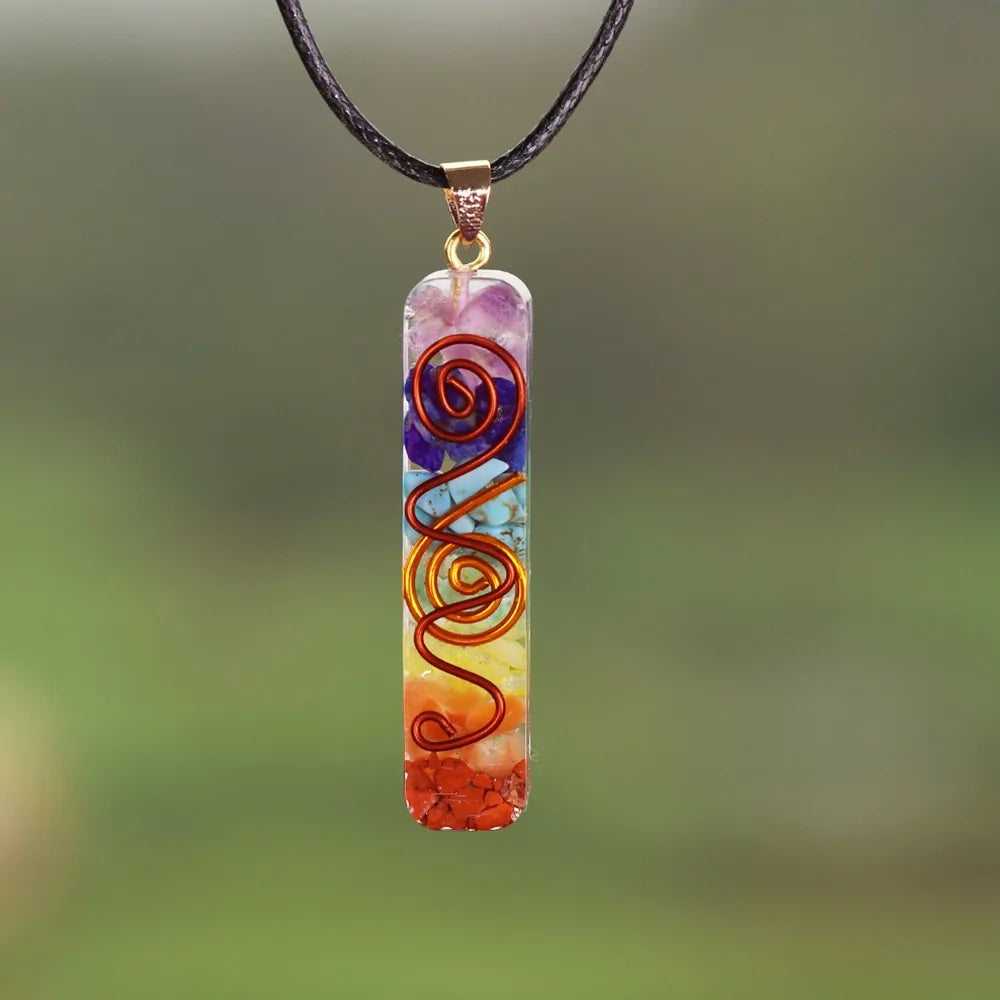 GZ Ice presents Rainbow Chakra Energy Necklace