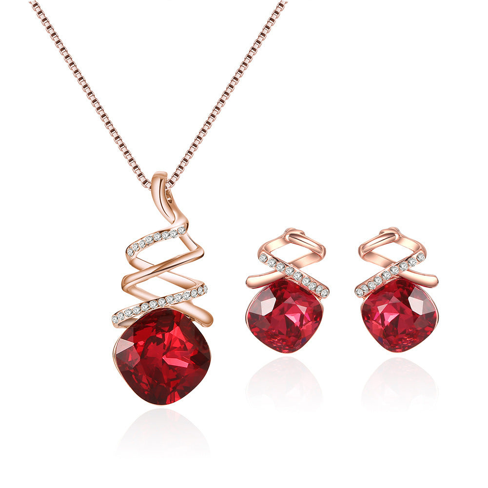 GZ Ice presents this lovely Fashion Jewelry Set: Necklace and Earrings