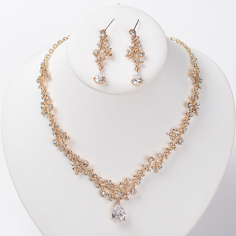 GZ Ice presents Trendy Bling Necklace and Stud Earring Jewelry Set