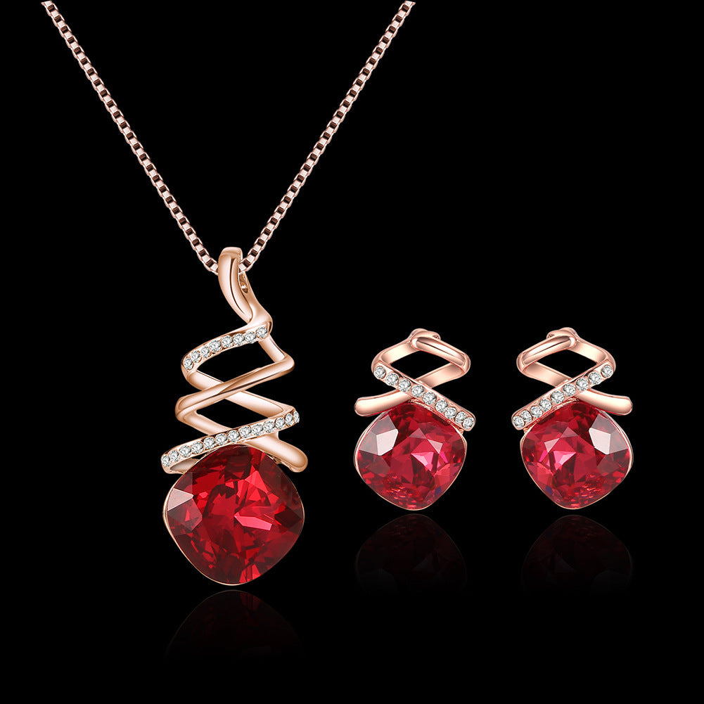 GZ Ice presents this lovely Fashion Jewelry Set: Necklace and Earrings