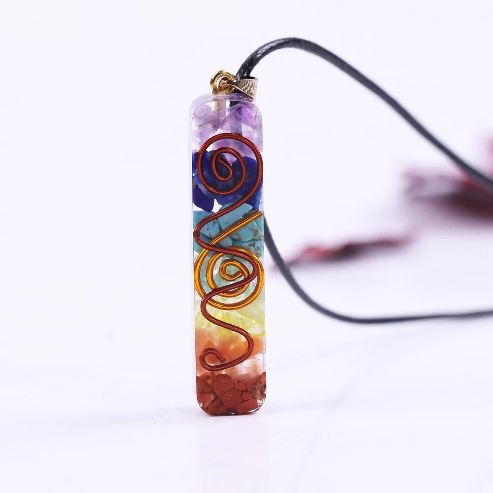 GZ Ice presents Rainbow Chakra Energy Necklace