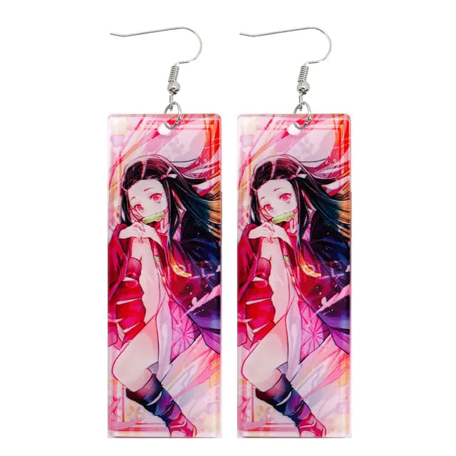 GZ Ice presents Acrylic Tanjiro Ornamental Earrings