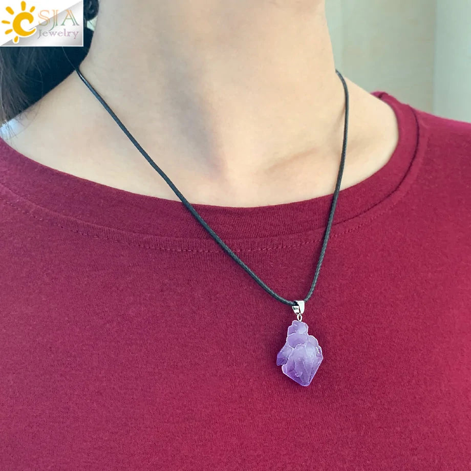 GZ Ice presents Natural Healing Stone Necklace Pendants