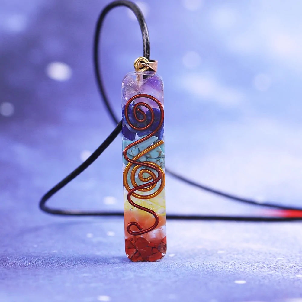 GZ Ice presents Rainbow Chakra Energy Necklace