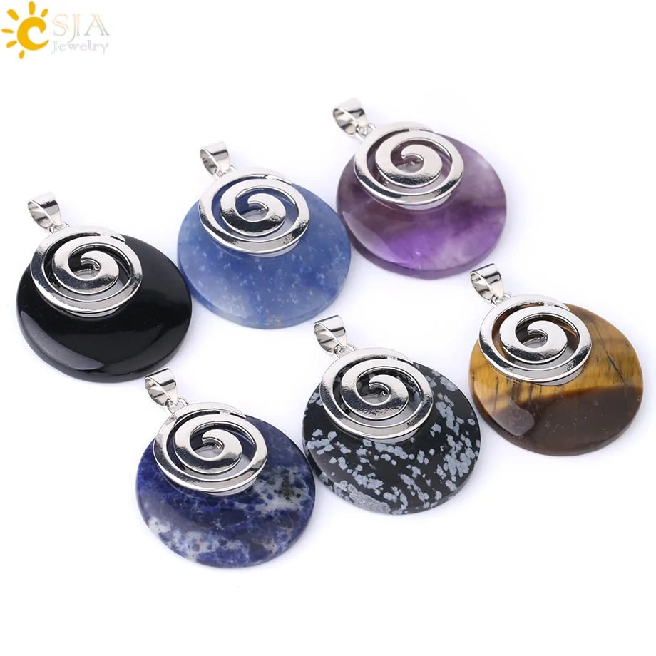 Natural Stone Pendants for Necklaces